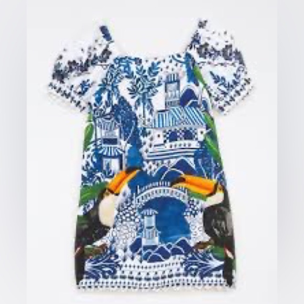 Farm Rio Ancient Garden Mini Dress S